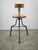 Industrial Height-Adjustable Swivel Workshop Chair, Former Czechoslovakia, 1940s For Sale - Image 11 of 16