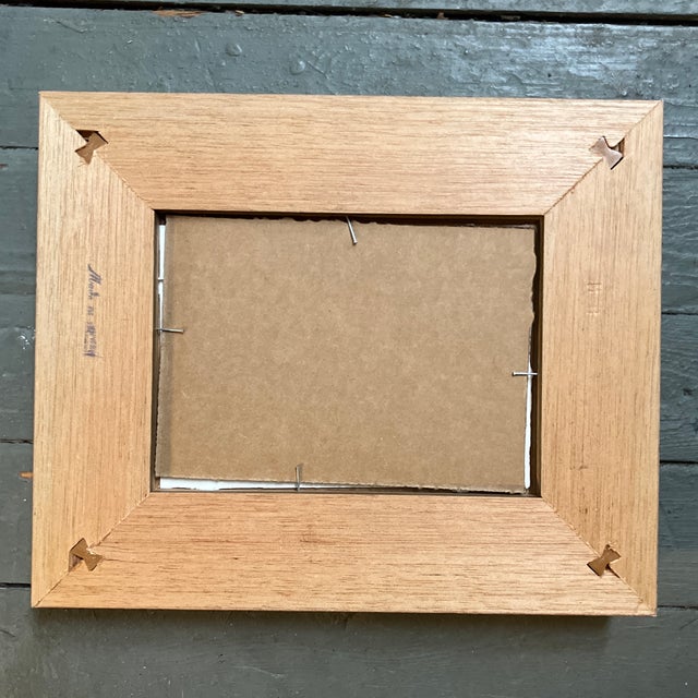 Abstract Contemporary Original Abstract Ink Painting Chunky Gold Frame For Sale - Image 3 of 3