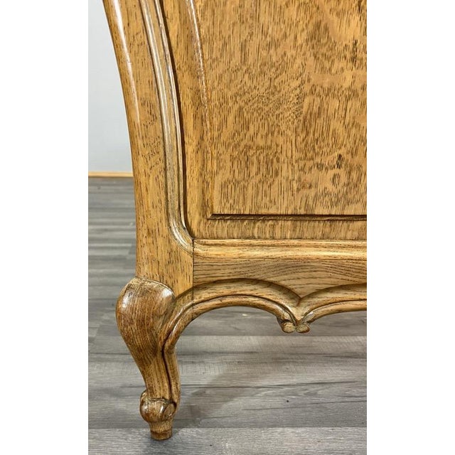 Vintage French Louis XVI Double Bed Frame in Oak For Sale - Image 5 of 11