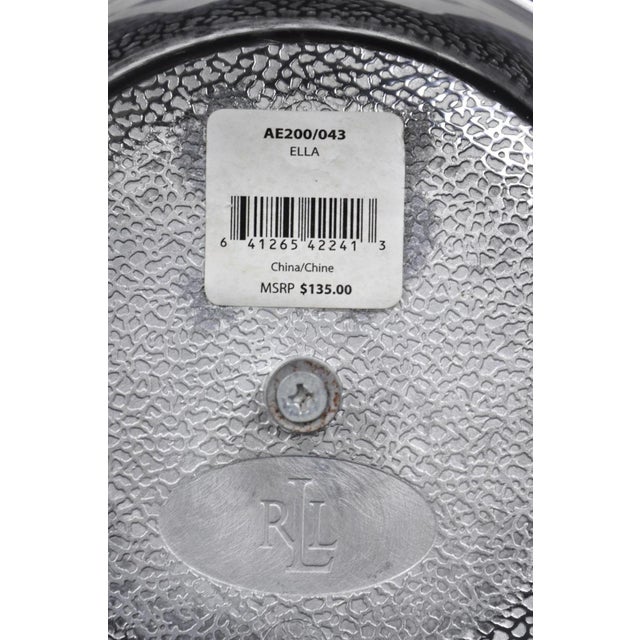 Early 21st Century Ralph Lauren "Ella" Lauren Glass Fluted Hurricane Lamp Candle Holder Ae200/043 For Sale - Image 5 of 12