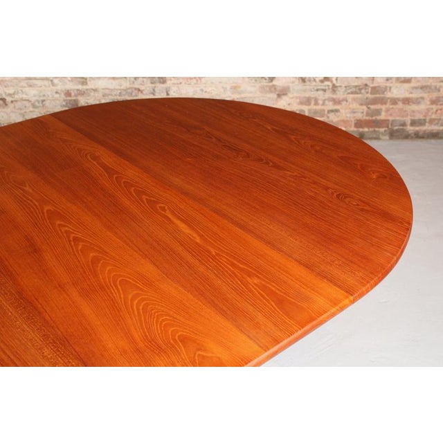 Brown Mid-Century Danish Teak Extending Dining Table, 1960s For Sale - Image 8 of 13