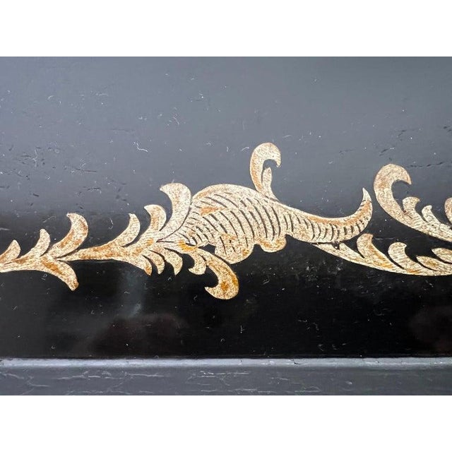 Chinoiserie Lacquered Tea Table on Metal Base by Ebanista For Sale - Image 4 of 12