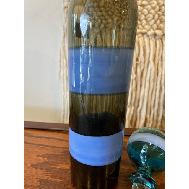 Fulvio Bianconi for Venini Fasce Orizzontale Bottle w/ Stopper For Sale - Image 13 of 18