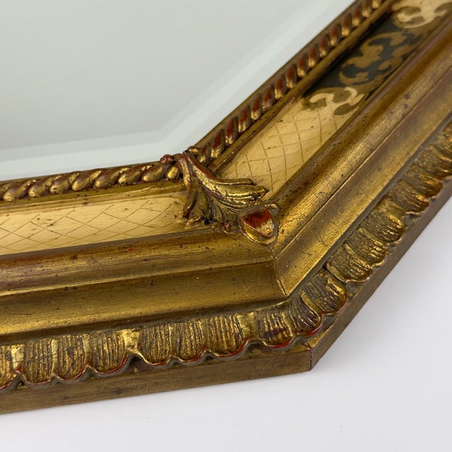 Vintage Large Wooden Wall Mirror, Italy, 1930s For Sale - Image 3 of 18