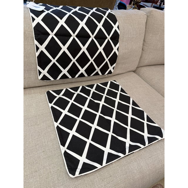 Textile Serena & Lily Lattice Print Pillow Covers, Pair For Sale - Image 7 of 12