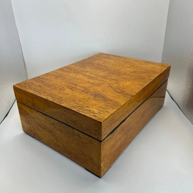 Wood Biedermeier Box in Ice Birch and Brass, Germany, 1840s For Sale - Image 7 of 18