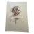 1949 Dimitrie Berea Sketch of Famous Mid- Century of German Classical Pianist Wilhelm Kempff For Sale