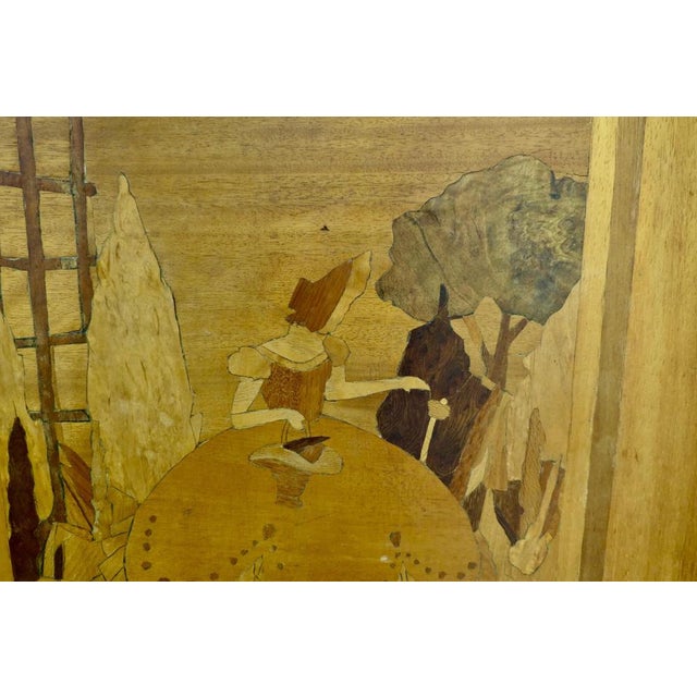 1930s Arts and Crafts Marquetry Fire Screen, 1930s For Sale - Image 5 of 8