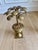1970s Vintage Heavy Brass Palm Tree Candlesticks in Urn Bases – Set of Three – Circa 1970s For Sale - Image 5 of 8