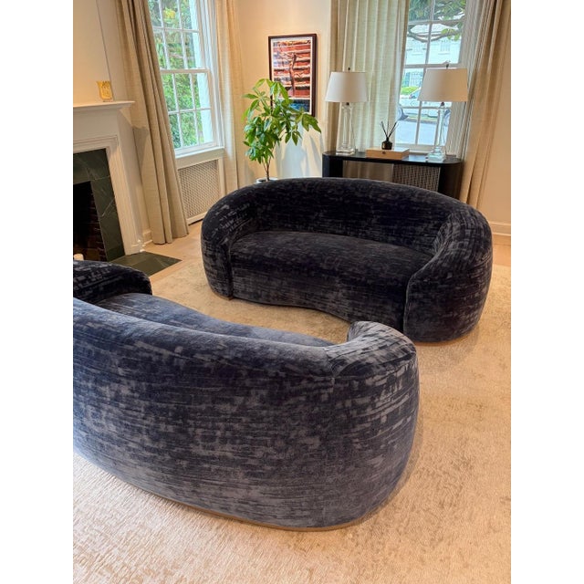 Brand New Elegant Blue Sofa For Sale - Image 11 of 11