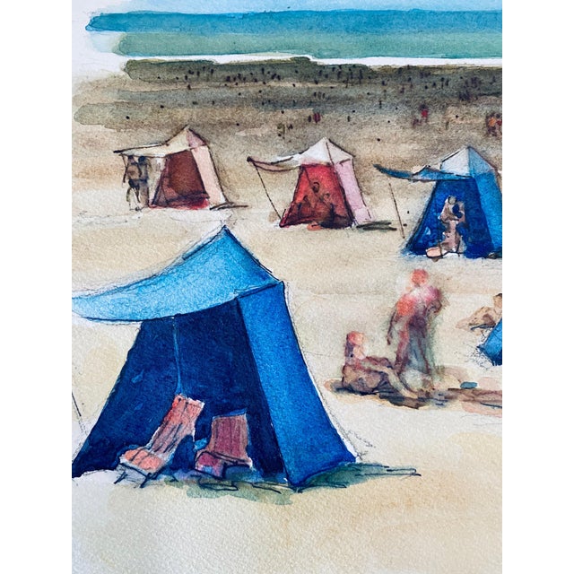 Moses Bagel Bahelfer, Polish French Judaica Watercolor Gouache Painting Original Bauhaus Yiddish Art For Sale - Image 4 of 8