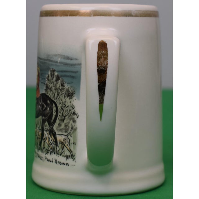 1960s Paul Brown Hacking Home Fox-Hunt Scene 1962 Ceramic Hand Painted Mug For Sale - Image 5 of 6