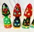 Wood Vintage Boho Chic Folk Art Russian Hand Crafted Christmas Ornaments - Set of 6, Large For Sale - Image 7 of 9