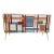 Vintage Colorful Glass Sideboard For Sale - Image 4 of 11
