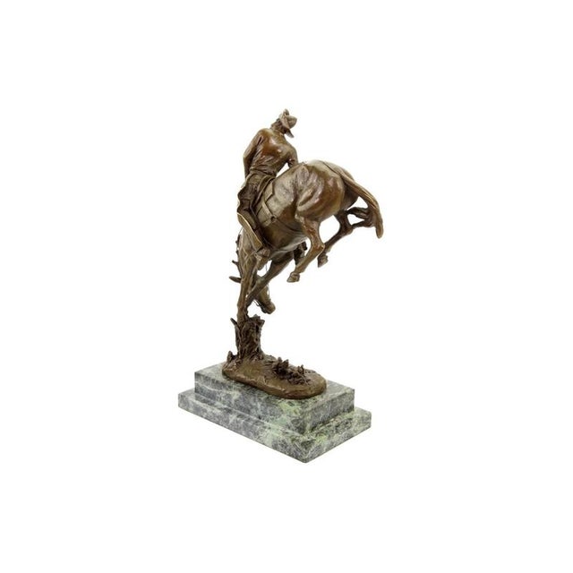 After Frederic Remington, Cowboy on Horse, 20th Century, Bronze For Sale - Image 3 of 12