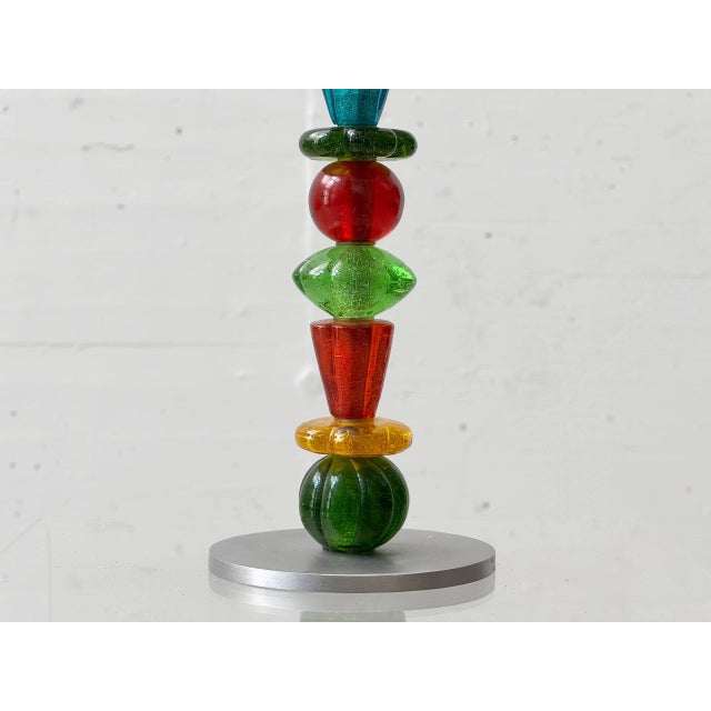 Modern Candlestick in Glass and Aluminum from Räder Design, 1990s For Sale - Image 4 of 8