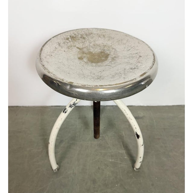 Vintage Industrial Iron Stool, 1960s For Sale - Image 15 of 16