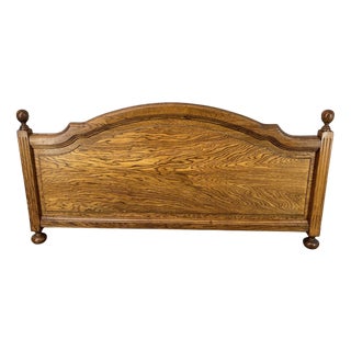 Vintage French Carved Double Bed Footboard For Sale
