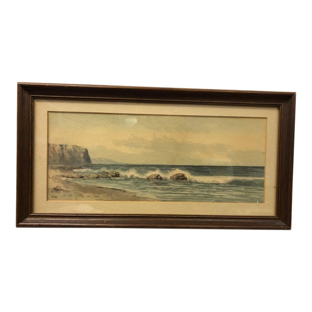 "Where the Tide Whispers" - Original Watercolor Signed on the Bottom For Sale