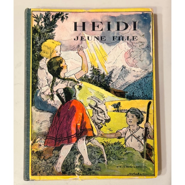 1950’s French Language Edition of Johanna Spyri’s Classic Heidi Series- Set of 3 For Sale - Image 4 of 18