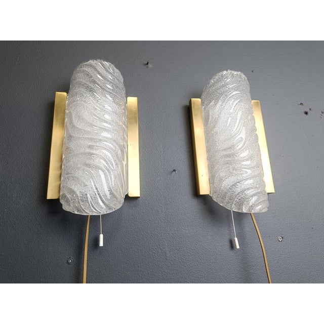 Brass and Glass Wall Lights by Fischer Leuchten, 1960s, Set of 2 For Sale - Image 12 of 15