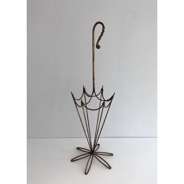 1940s Gold Gilt Iron Umbrella Stand, circa 1940 For Sale - Image 5 of 13