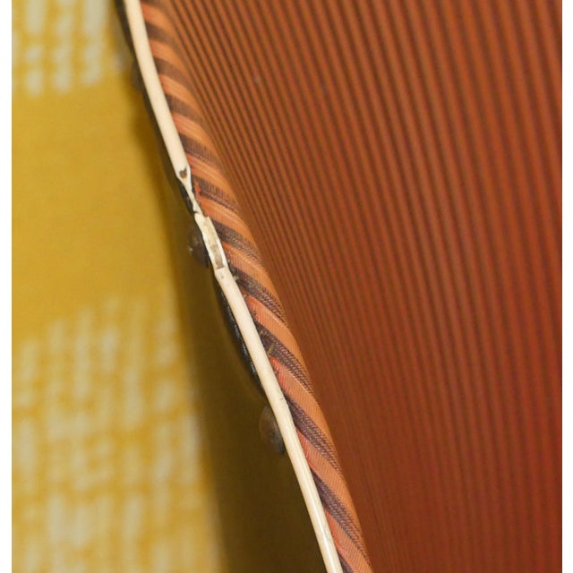 Mid-Century Modern Red Striped Cocktail Chair, 1960s For Sale - Image 3 of 10