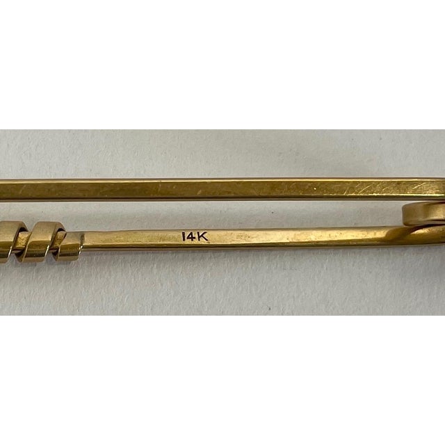 1940s 1940s 14k Gold Pin For Sale - Image 5 of 5