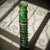 Handmade Tamegroute Green Glazed Ceramic Candlestick With Brass Details For Sale - Image 4 of 6