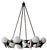 Brutalist Style Chandelier, 1950s For Sale