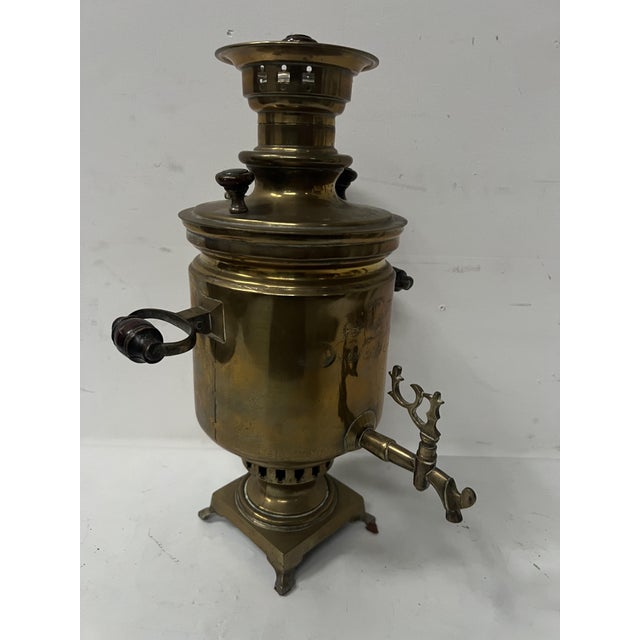 Antique Russian Samovar in Yellow Copper, 1800s For Sale - Image 12 of 12