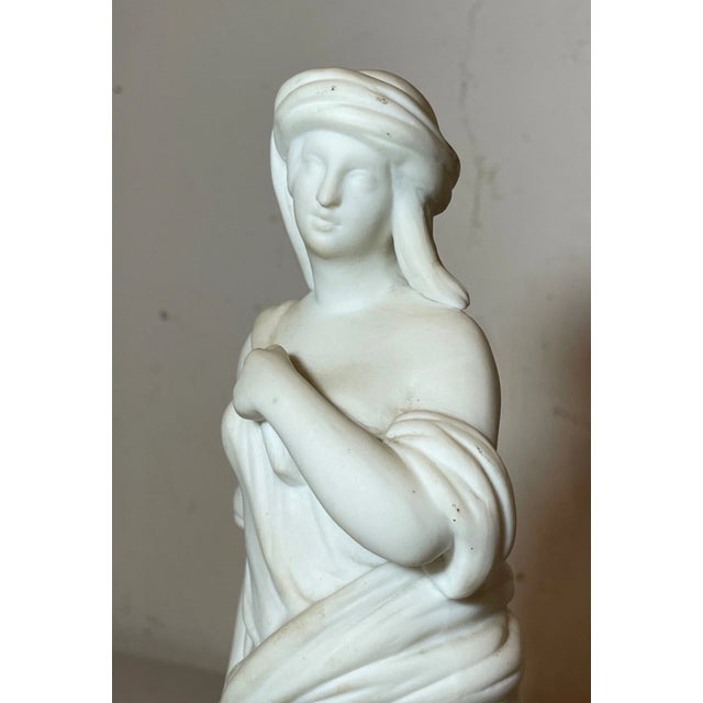 Antique 19th Century Parian Porcelain Lady European Figural Statue Figure Woman For Sale - Image 4 of 12