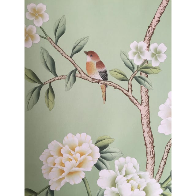 Not Yet Made - Made To Order Hand-Painted Chinoiserie Peacock & Floral Wall Mural Panel, Luxury Oriental Wallpaper Art, Unframed, For Sale - Image 5 of 11