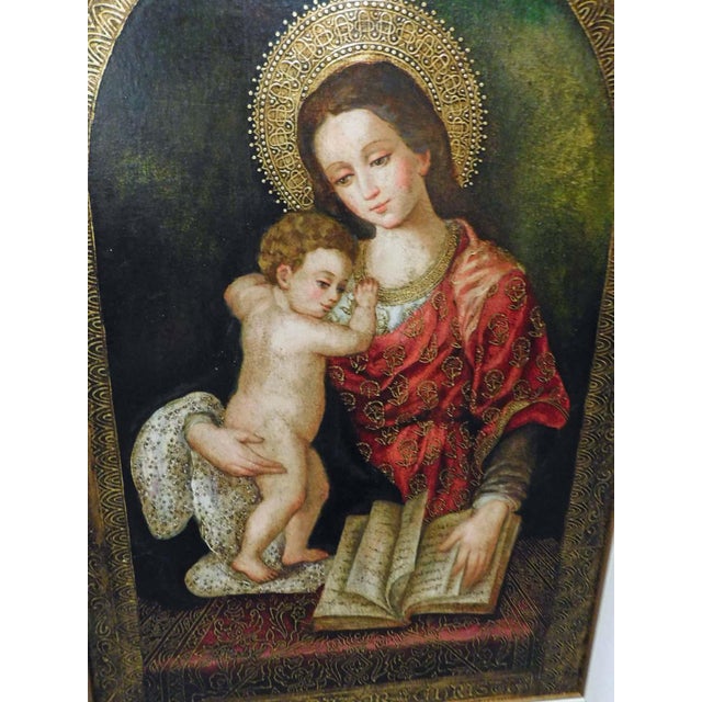 Diana Mendoza"Madonna" Mother and Child Original Oil Custom Framed For Sale In Denver - Image 6 of 10