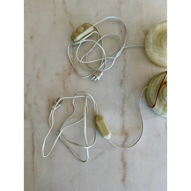 1950s Italian Carved Onyx Lamps - a Pair For Sale - Image 12 of 12