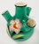 Richly colored hand-painted tulipiere made in Japan. Features stunning color palette primarily of bold green, pink, yellow...