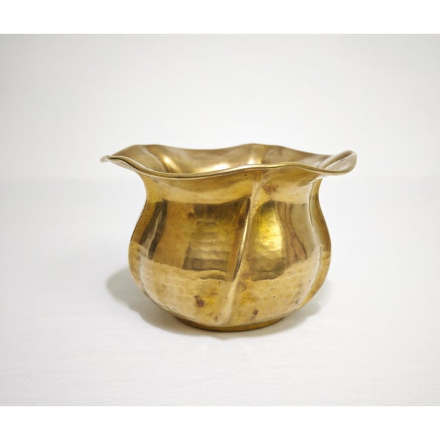 Mid-Century Modern Hand-Hammered Brass Vase by Cognolato, Italy, 1950s For Sale - Image 17 of 17