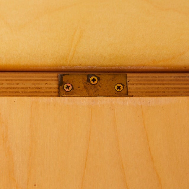 Italian Birch Wall-Mounted Folding Table Attributed to Anonima Design for Bonetto, 1970 For Sale - Image 10 of 11