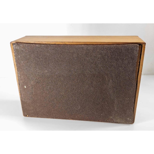 Mid-Century French or American Walnut and Zebra Humidor Box For Sale - Image 17 of 17
