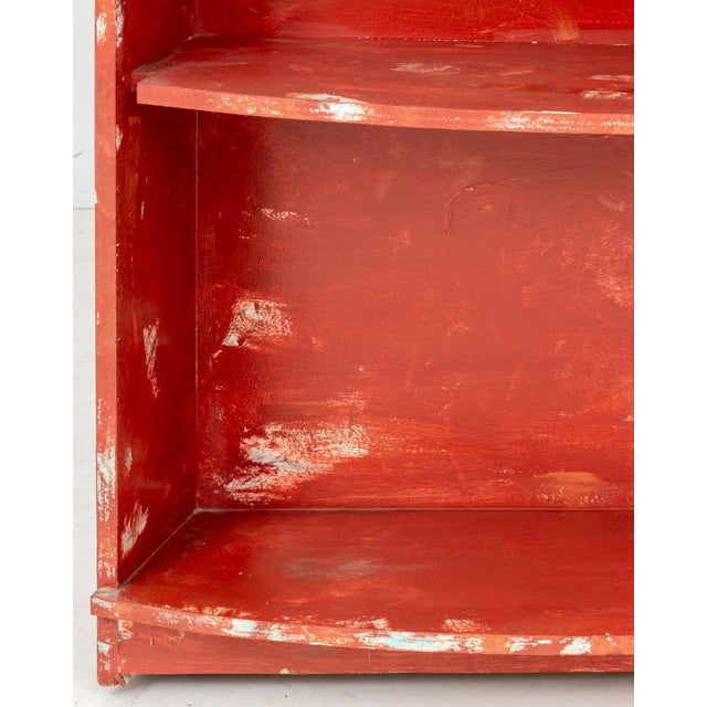 Late 20th Century Native American Style Red Painted Display Shelf For Sale - Image 5 of 8