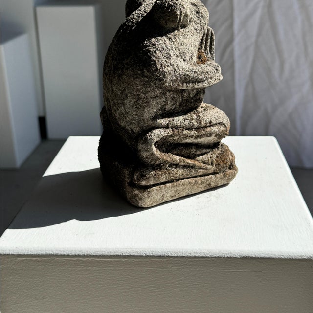 Stone Small Balinese Limestone Frog Sculpture, 1980s For Sale - Image 7 of 10