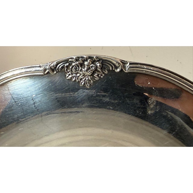 Silver Vintage 1943 Art Nouveau Hollywood Gold Club Mixed Doubles Silveplate Trophy Charger Plate For Sale - Image 8 of 12
