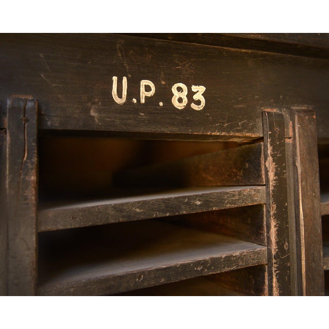 Industrial Vintage Industrial Postal Filing Cabinet, 1940s For Sale - Image 3 of 4