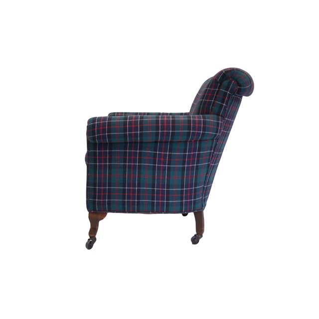 Tartan Plaid Blue & Red Chair Chairish