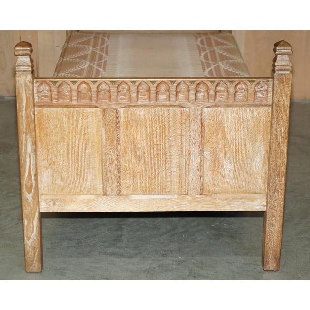 Arts & Crafts Limed Oak Cotswold Single Bed from Tudor Furniture, 1930s For Sale - Image 3 of 18
