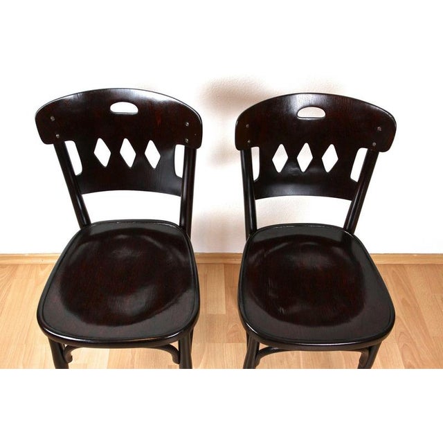 Gorgeous pair of early 20th century vienesse secession bentwood chairs made by the world famous company of jacob & josef...