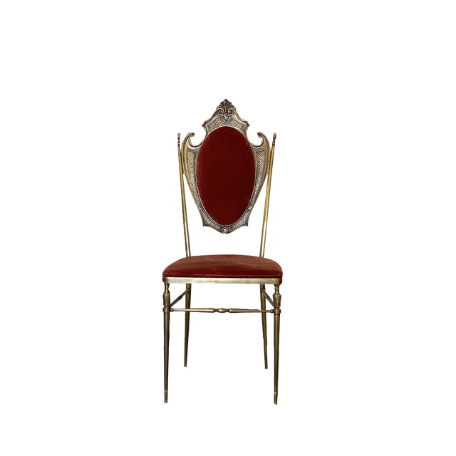 Vintage Brass Chair, 1950s For Sale