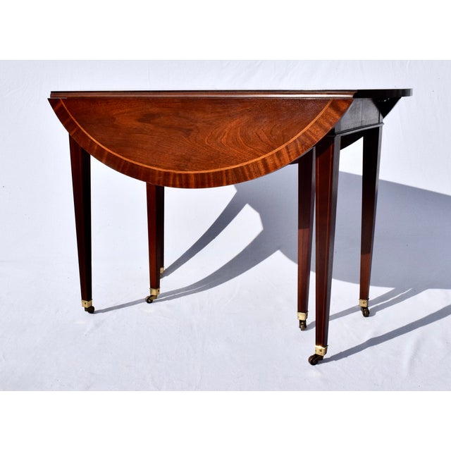 Mahogany Dining Table With Drop Leaf Option by Baker Furniture For Sale - Image 18 of 18