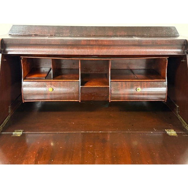 Chippendale Antique Mahogany Writihg Desk With Lots of Patina For Sale - Image 3 of 11