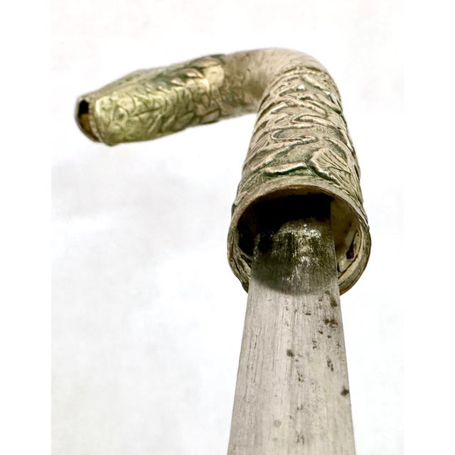 Antique Silver Plated Walking Cane For Sale - Image 15 of 18